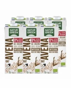 Bebida de avena integral 0% Azucar Bio 6x1L NaturGreen