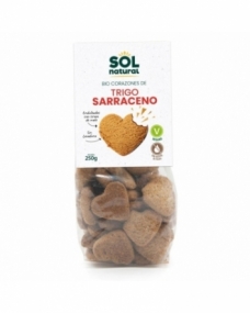 Corazones de trigo Sarraceno con sirope maiz bio 250g Sol Natural