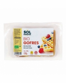 Gofres sin gluten y sin lactosa Bio 3x40g Sol Natural