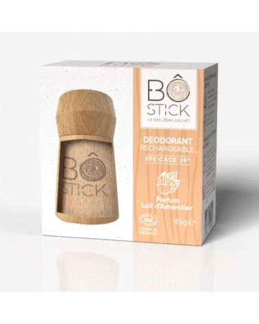 Desodorante de Leche de Almendras recargable - aplicador de madera con recambio 45g Bo Stick