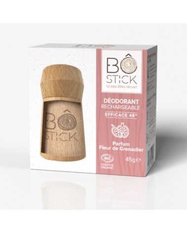Desodorante recargable (duo aplicador de madera con recambio) Flor de Granada 45g Bo Stick