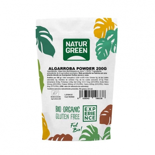 Algarroba en polvo (powder) sin gluten Bio 200g Naturgreen