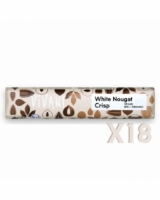 Barrita de chocolate blanco con praliné y crocante de avellana 35g (caja 18 unds) Vivani