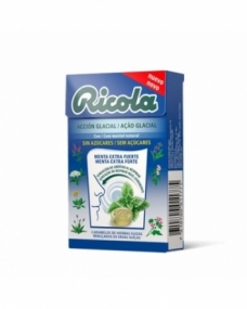 Caramelos de Accion Glacial Menta extra fuerte sin Azucar 50g Ricola