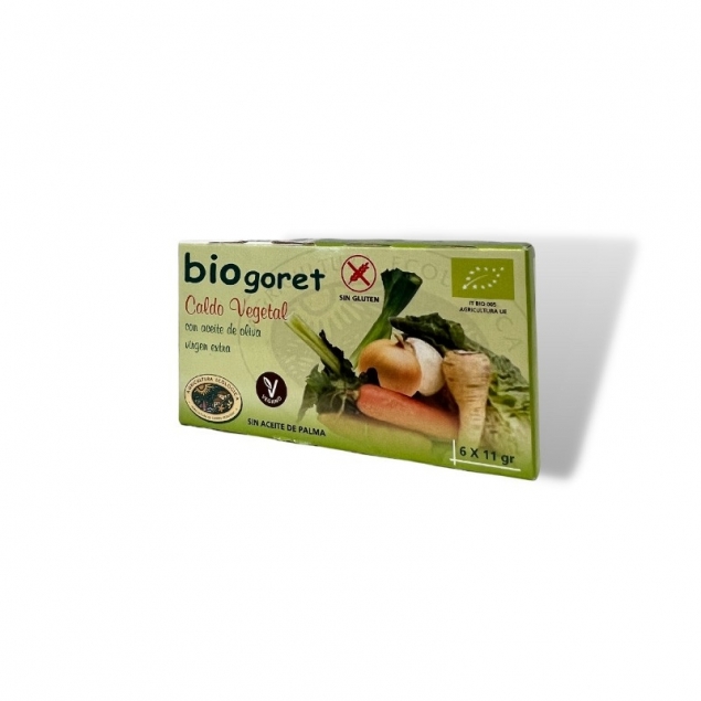 Caldo de verduras en cubitos bio 6x11g BioGoret