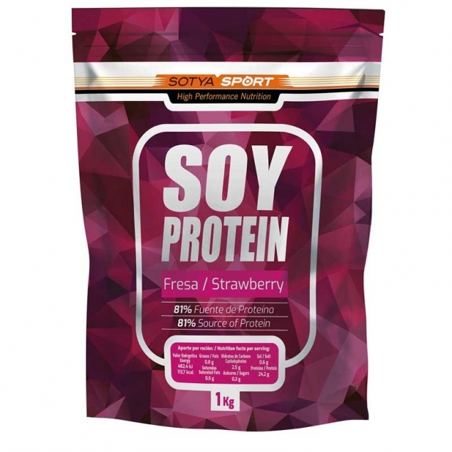 Proteina de soja isolada Fresa Doypack 1Kg Sotya