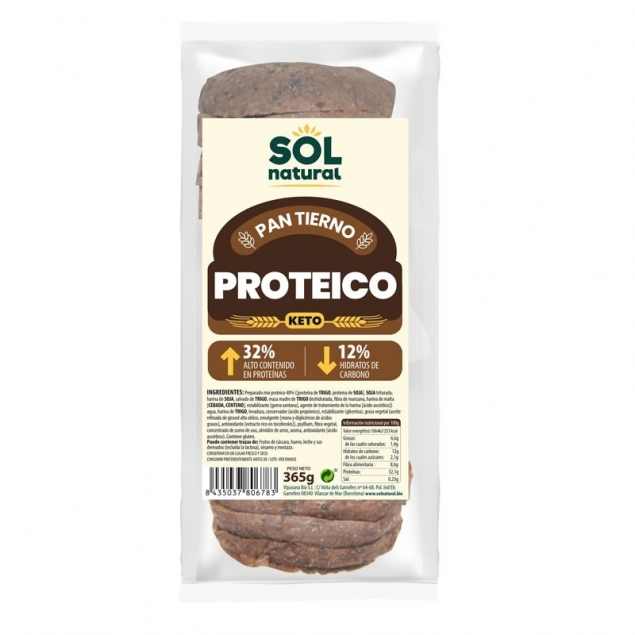 Pan de molde Proteico KETO 365g Sol Natural