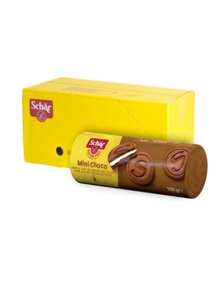 Galletas mini choco-sorrisi expositor 12x100g Schar