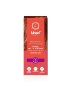 Henna natural con Amla y Jatropha Rojo 100g Khadi