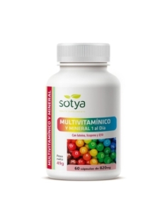 Multivitaminico y mineral 820mg 60 capsulas Sotya