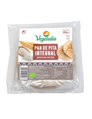 Pan Pita Integral Bio 280g Vegetalia