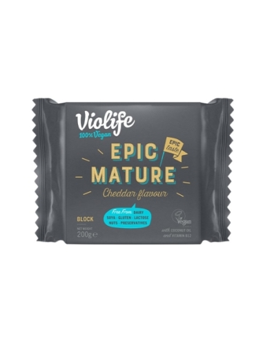 Queso bloque Epic mature cheddar 200gr Violife