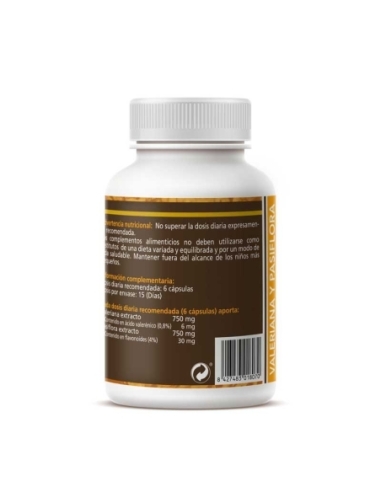 Valeriana y pasiflora 450mg 90 capsulas Sotya