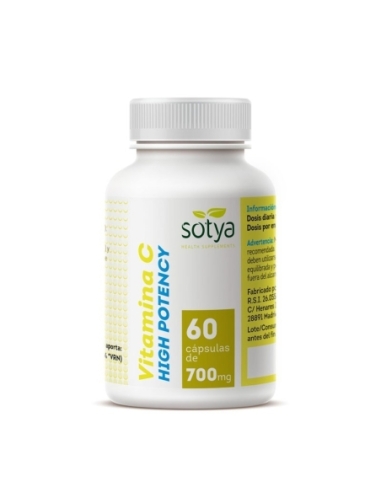 Vitamina C High potency 700mg 60 capsulas Sotya