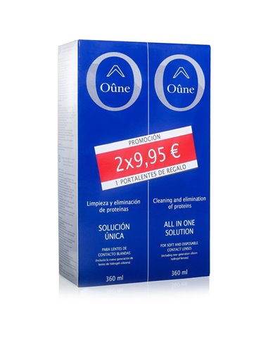 Oûne Solución Única para lentes de contacto blandas 2 x 360 mililitros