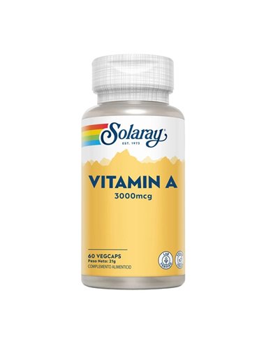 Vitamina A 3000mcg 60 vcaps Solaray