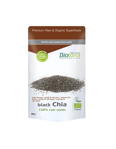 Semillas de Chia Negra (Black chia raw seed) bio 400g Biotona