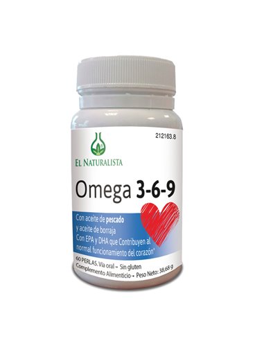 Omega 3-6-9 El Naturalista: Complemento alimenticio con ácidos grasos esenciales