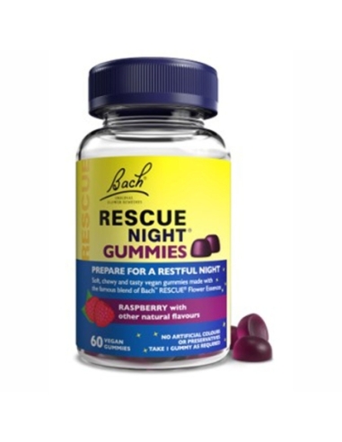 Rescue night GUMMIES (sabor frutos rojos) 60 pastillas de goma Bach