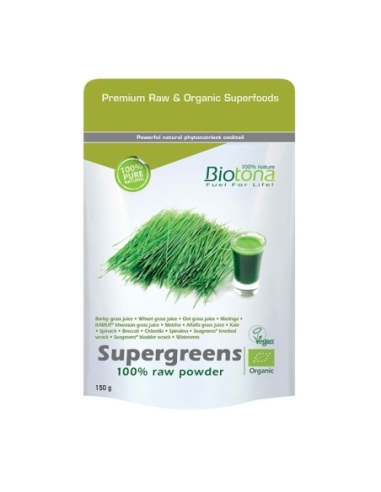 Supergreens powder superfood bio 150g Biotona