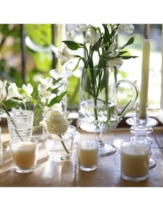 Vela Vaso Cristal 7.5Dx7.5Acm Decoragloba