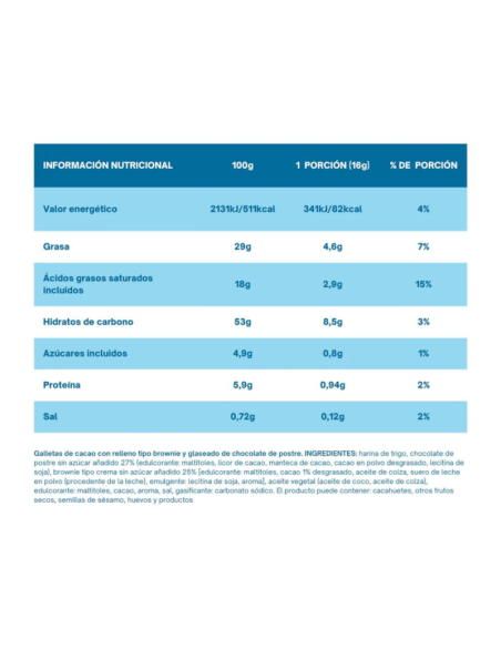 Galletas de Brownie doble chocolate 128g Dumon