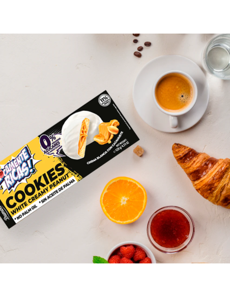 Galletas de Crema Blanca y cacahuete 128g Dumon