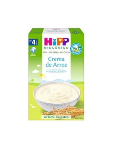Papilla crema de arroz sin gluten Bio 200 g Hipp