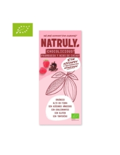 Tableta de Chocolate con Frambuesa y nibs de Cacao BIO 85g Natruly 2