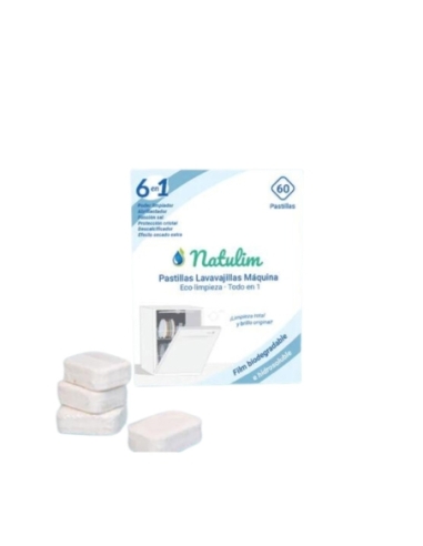 Pastillas Lavavajillas maquina 6 en 1 (limpieza todo en 1) 30 unidades Natulim