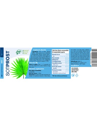 Sot prost 600mg 80 comprimidos GHF