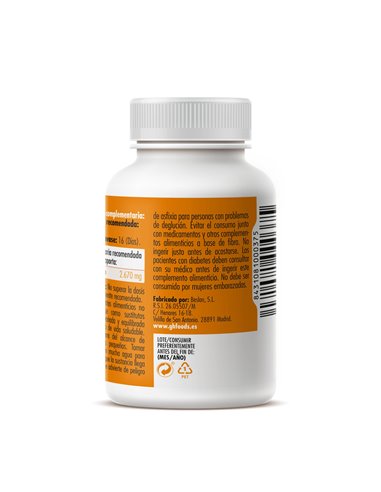 Glucomanano 600mg 100 Cápsulas GHF | Control de Apetito y sensación de saciedad | Fibra Konjac