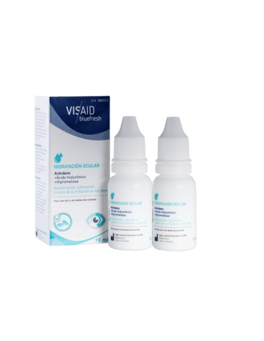 Visaid bluefresh. Formato duplo. Hidratación ocular 2x 15 ml